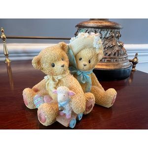 Vintage Cherished Teddies Chelsea and Daisy "Old Friends Always..." Enesco 1999
